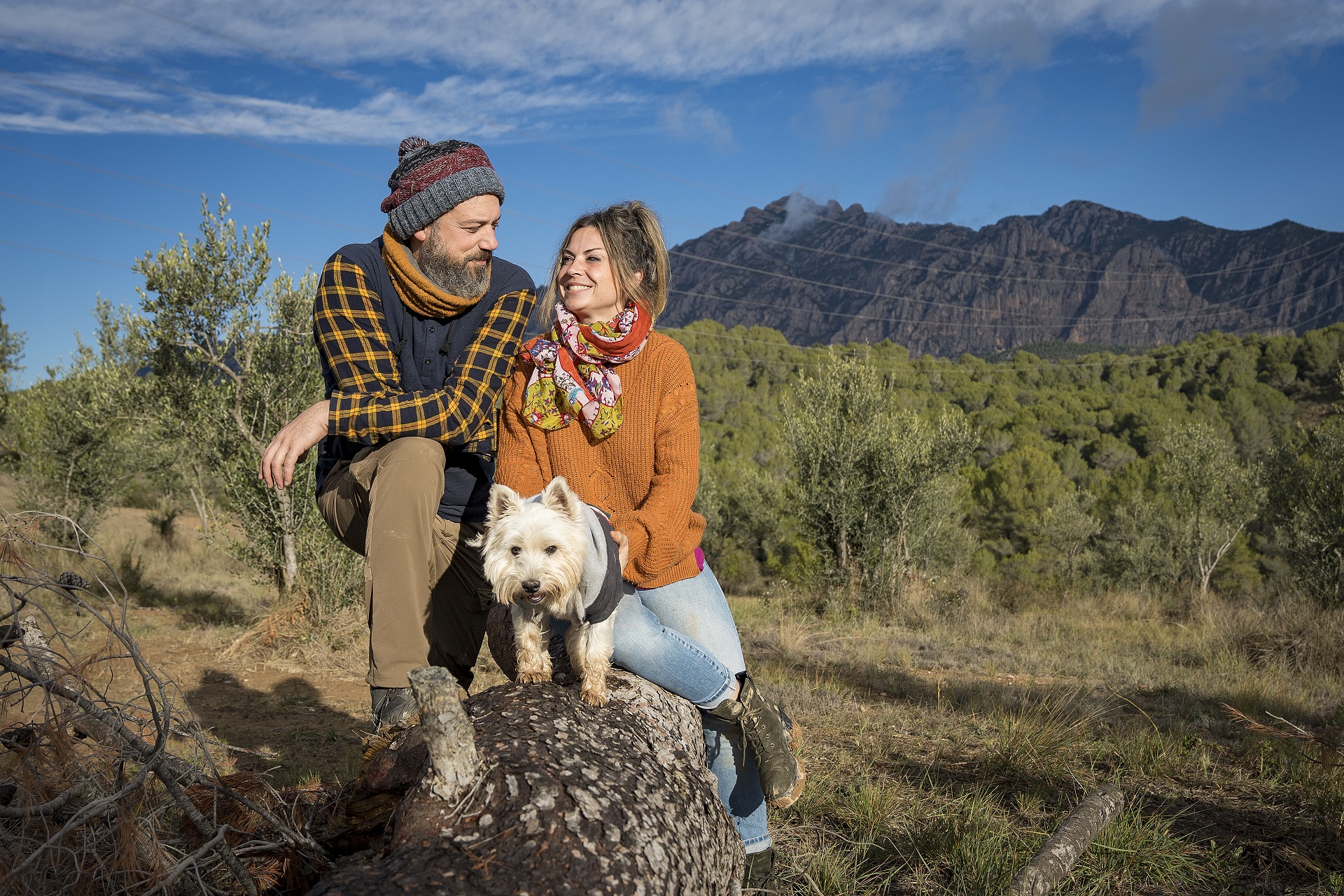 Tatiana Segura y Sergi Ruiz, arrendatarios del banco de tierras. HUW JAMES | INSTITUTO FORESTAL EUROPEO