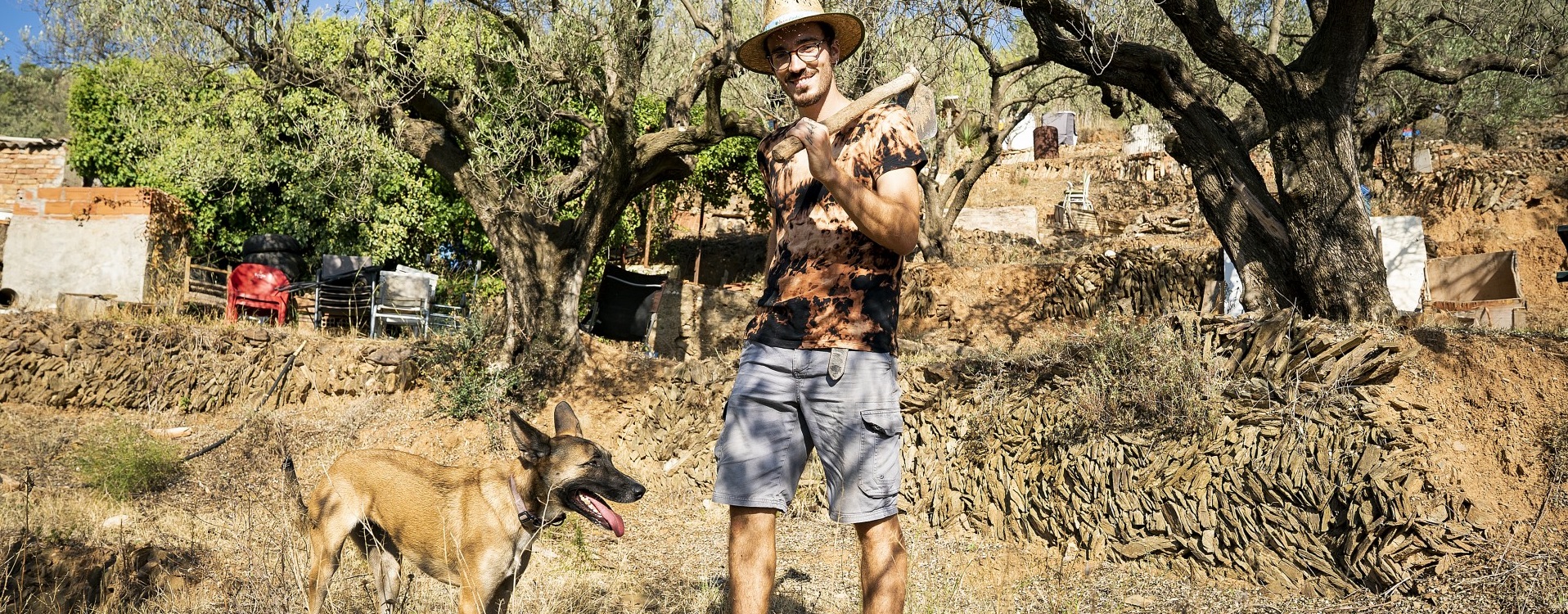 Albert Maeso, arrendatari del banc de terres del Parc Rural del Montserrat. PATXI URIZ | DIPUTACIÓ DE BARCELONA